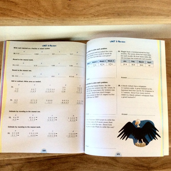 5th Grade Math Skills Workbook Harcourt Flash Kids - Picture 5 of 8